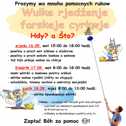 16.-18.9.: wulke rjedźenje farskeje cyrkwje
